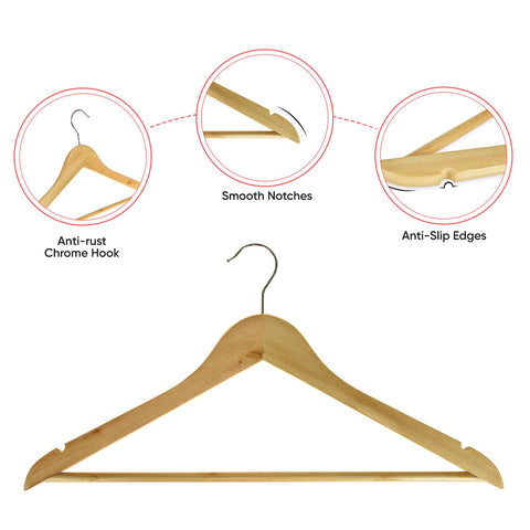 Wooden Hangers Garment Clothes Wardrobe