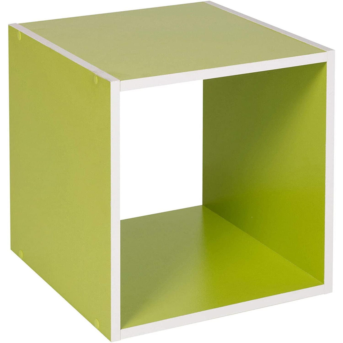 Cube Wooden Bookcase Shelving Display Green