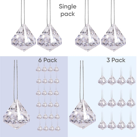 Crystal Look Hanging Gems Pack Of 4