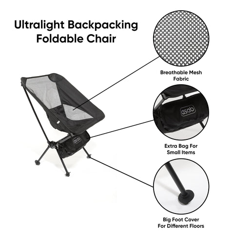 Ultralight Backpacking Foldable Chair