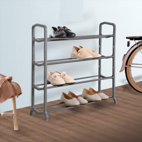 4 Tier Shoe Rack Grey