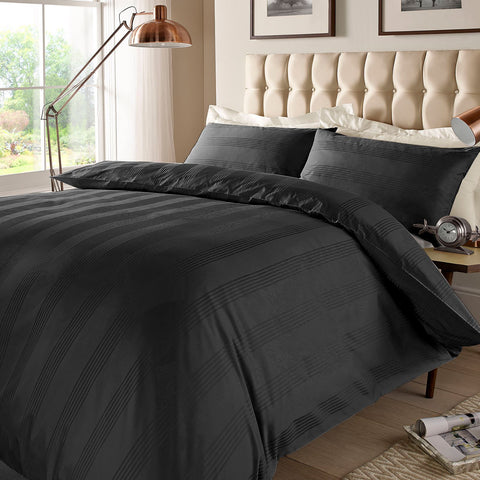 400TC - 100% Cotton Multi Stripe Duvet Set