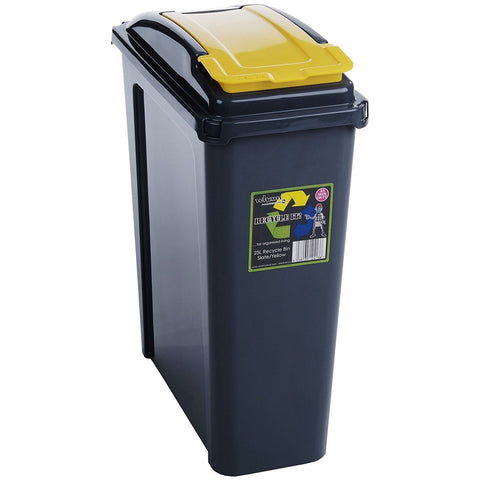 Pedal Bin Slim Lid Soft Close Holder Waste Paper Dustbin