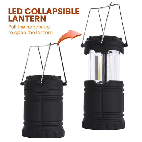 2Pcs Midi COB LED Collapsible Lantern Lights