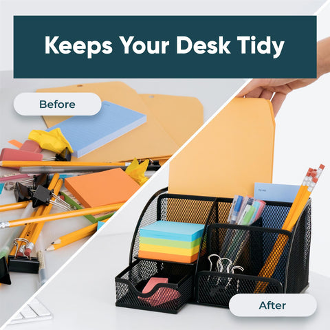 Office Mesh Stationery Desk Organiser