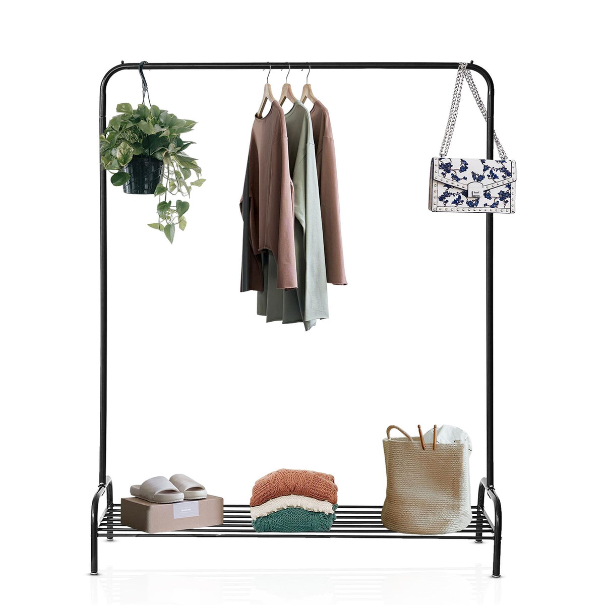 Metal Hanging Rail Clothes Drying Rack