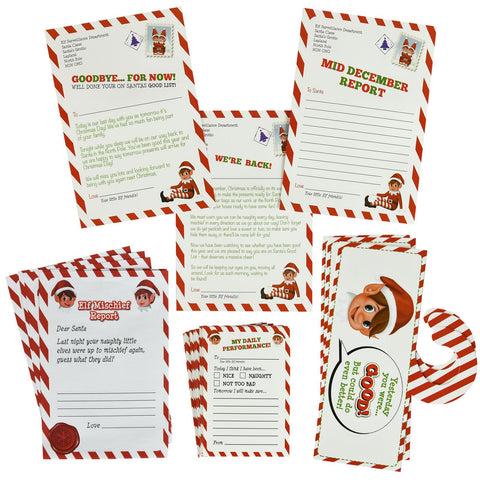 Elves Behavin Badly 64Pc Mega Elf Stationary Set