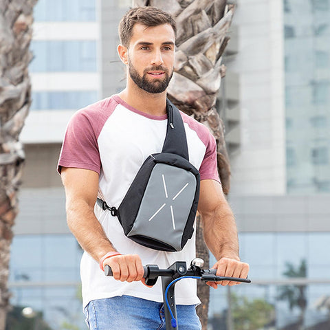 Black Anti-Theft Port Backpack