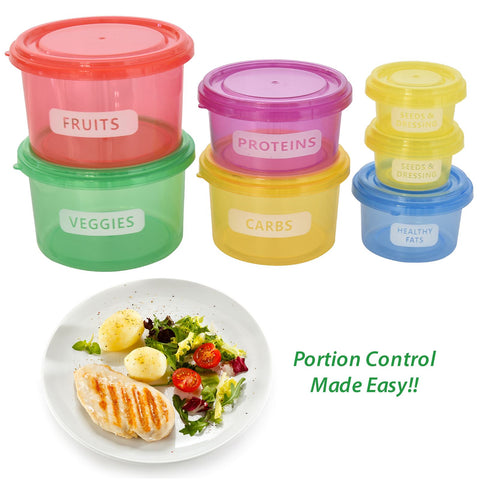 7Pcs Food Portions Storage Box