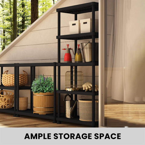 Black Plastic Shelving Unit