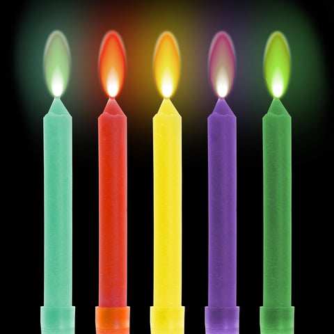 Perfect Party Pack of 12 Colourflame Candles