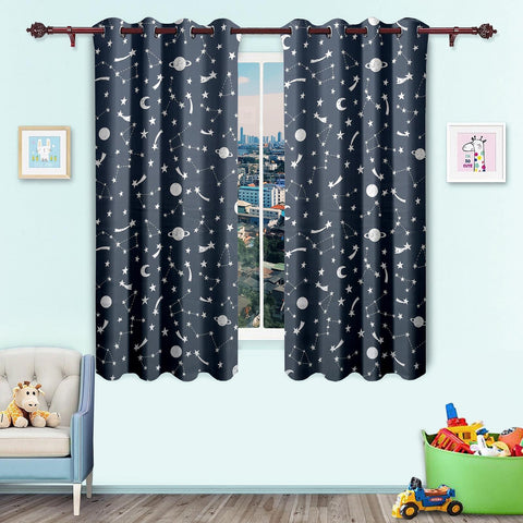 Blackout Glow In The Dark Kid Pair Curtains