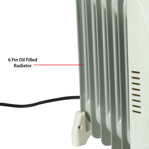 Electric Oil Filled Radiator Portable Heater 800W