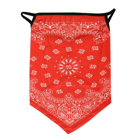 Face Scarf - Red Paisley