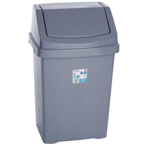 Plastic Swing Top Bin Waste Rubbish Dust