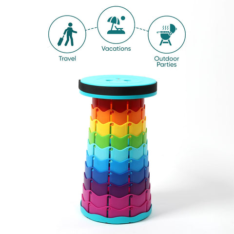 LED Telescopic Stool Hiking Camping Stool