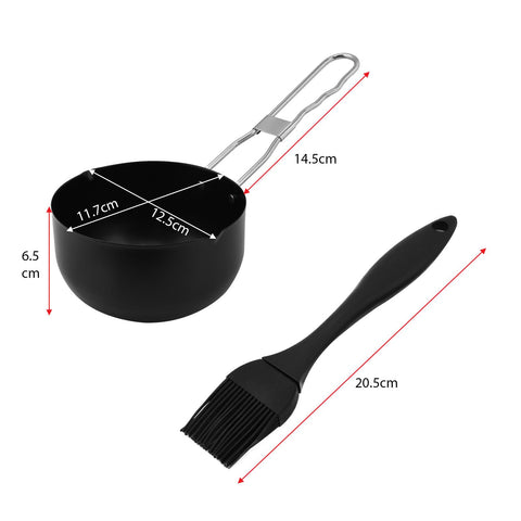 Non-stick Saucepan Pot and Silicone Baking Brush Set