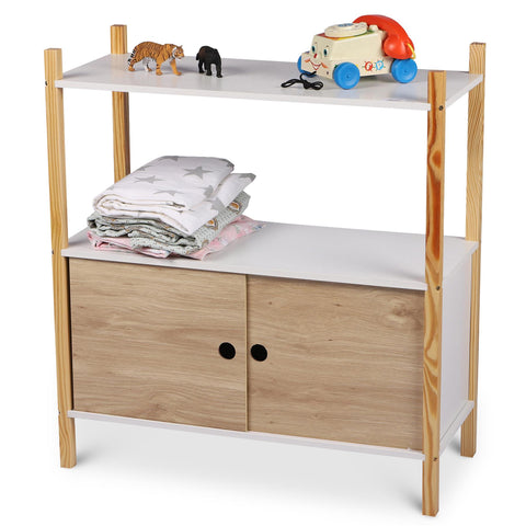 Wooden White Cabinet Kids' Bedroom Storage Unit