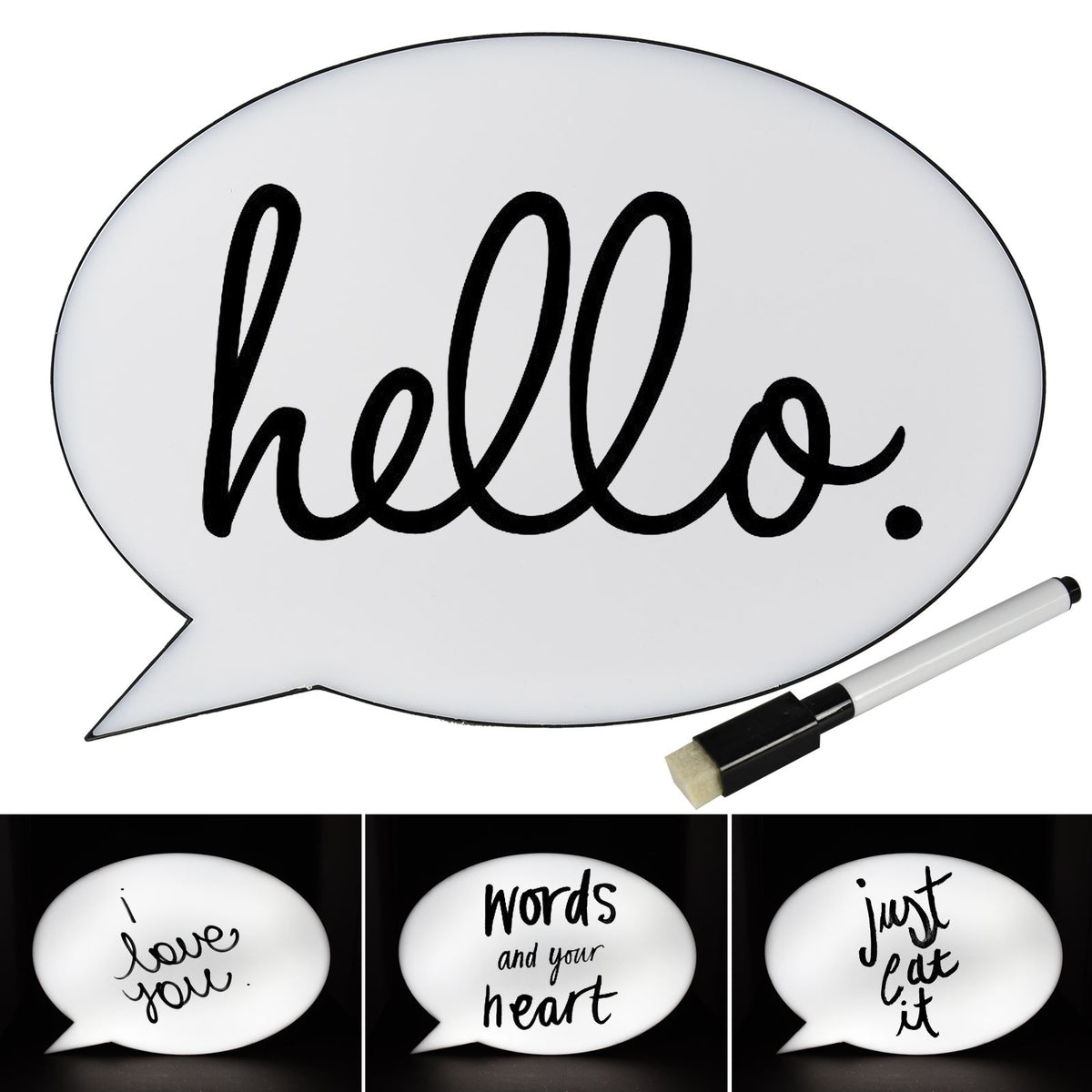 A4 Large Speech Bubble Light Up Box