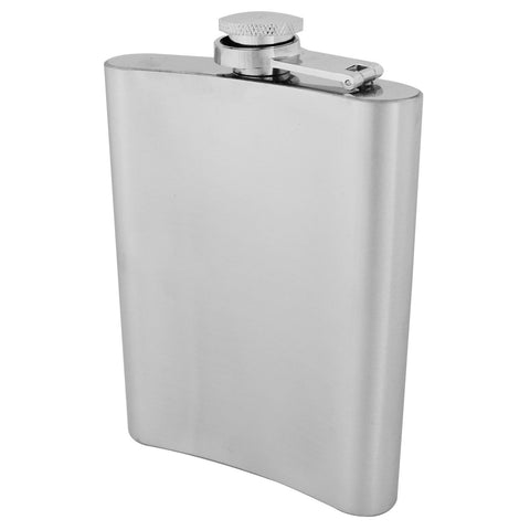 8Oz Chalkboard Whiskey Hip Flask - Silver