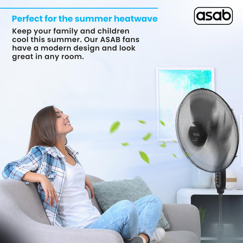 Oscillating  Pedestal Fan 16'' Black