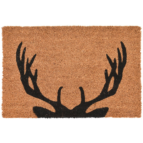 Door Mat Stag Horns