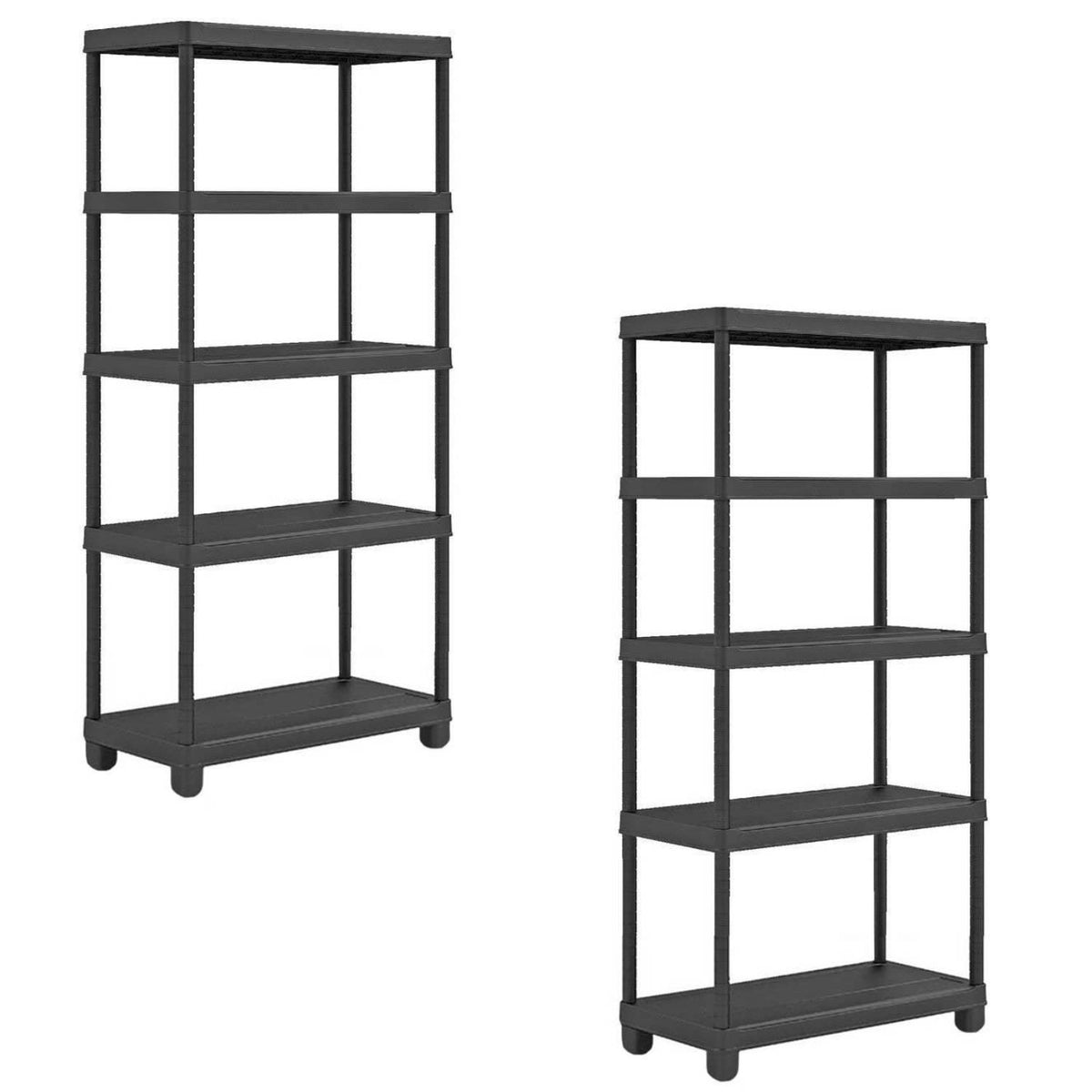 Black Plastic Shelving Unit