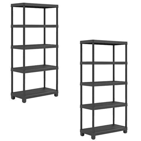 Black Plastic Shelving Unit