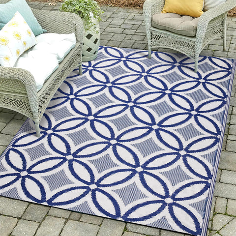 Outdoor Rug 180Cm X 120Cm - Blue