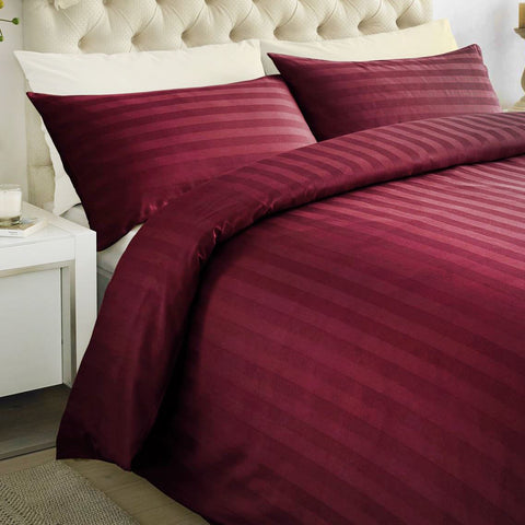 250 Thread Satin Stripe Duvet Cover Set