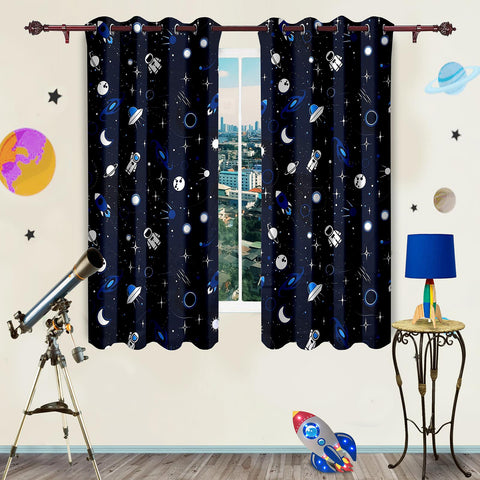 Blackout Glow In The Dark Kid Pair Curtains