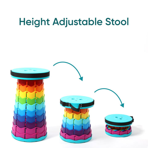 LED Telescopic Stool Hiking Camping Stool