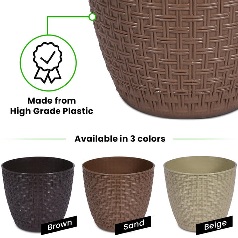 Rattan Saksi Flower Pot