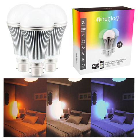 Nuglo LED Multi Colour Changing Bulbs 3 Pack