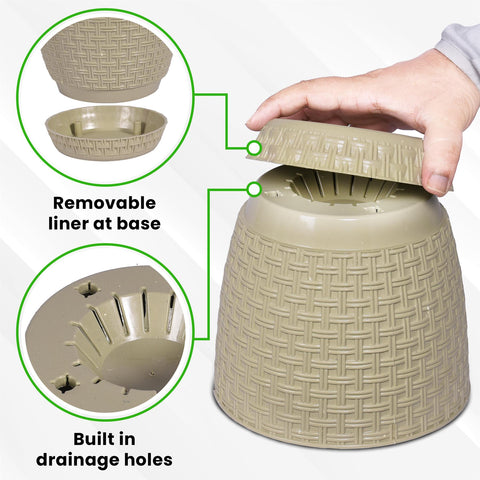 Rattan Saksi Flower Pot