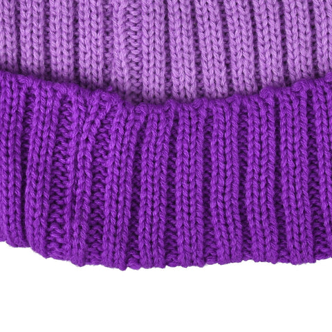 Girls Fashion Bobble Hat Purple