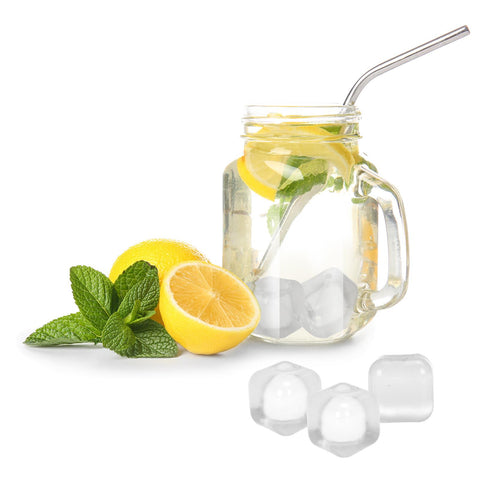 60 Reusable White Ice Cubes