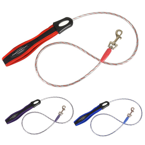 Soft Non Slip Handle Dog Training Lead 4ft Nylon Rope Leash Walking Line