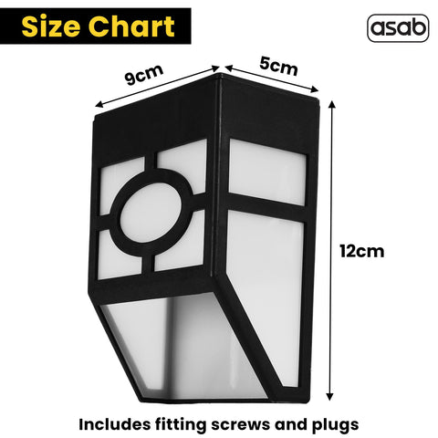 Pack Of 2 Solar LED Fence Lights