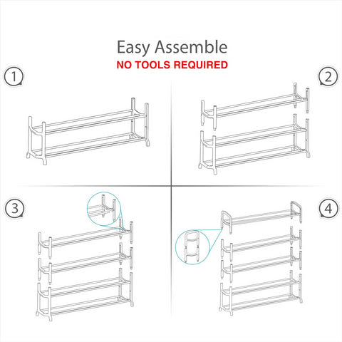 Metal Shoe Rack Stand 5 Tier