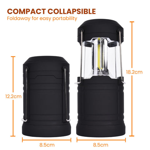 2Pcs Midi COB LED Collapsible Lantern Lights