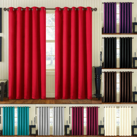 Faux Silk Curtain Panels