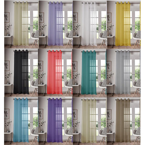 Eyelet Top Voile Curtains