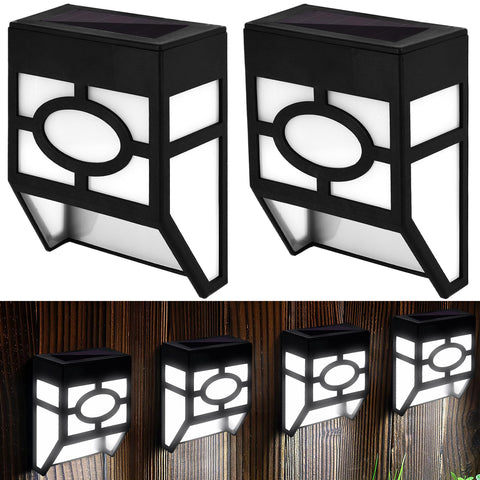 Pack Of 2 Solar LED Fence Lights