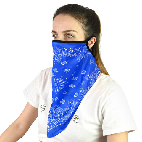 Face Scarf - Blue Paisley