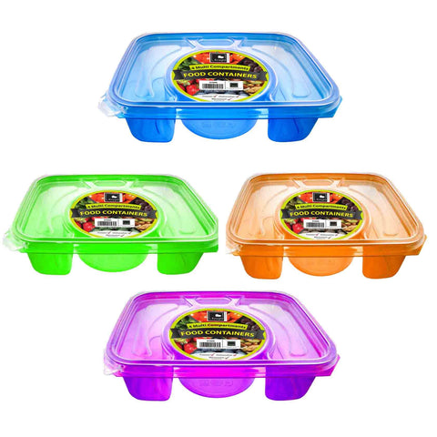 4 Compartment Rectangle Foodserver Lunchbox Food Container