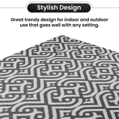 Outdoor Rug 210Cm X 150Cm - Grey