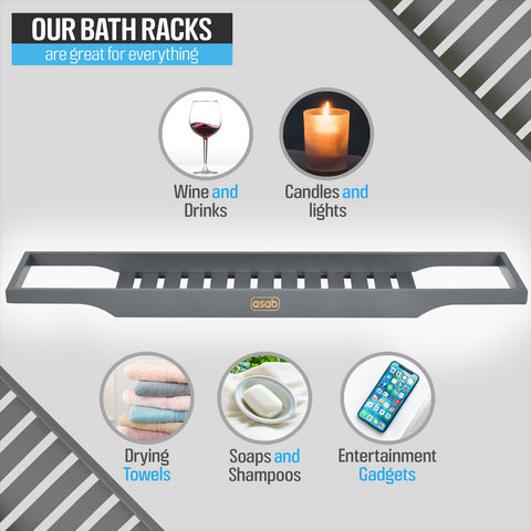 Bath Tray Rack for Food and Drinks