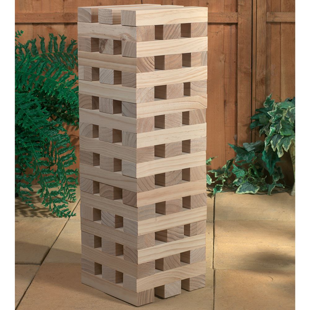 Giant Wooden Tower Tumble Garden Game