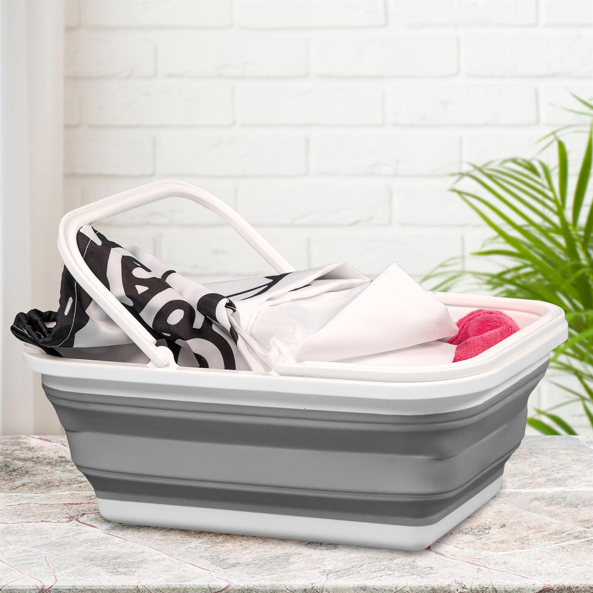 Collapsible Washing Up Bowl With Carrying Handles